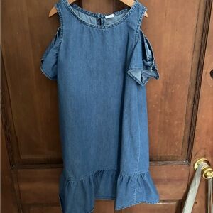 Crazy 8 Denim Cold-Shoulder Dress | Girls Size 10